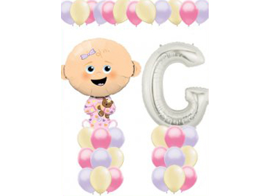 Cute Baby Girl Balloon Value Package